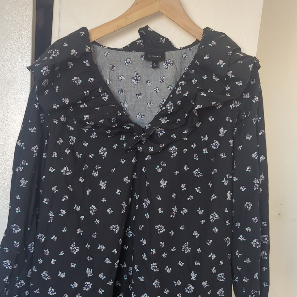 Who What Wear Black Floral Dress